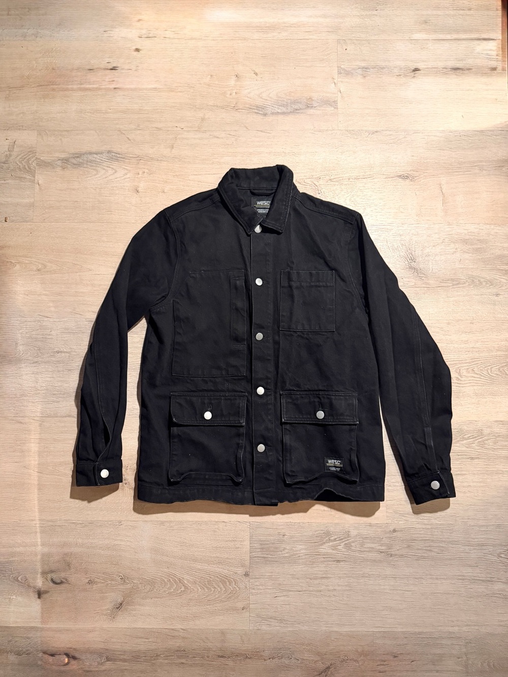WeSC Black Utility Workwear Chore Jacket Mens S